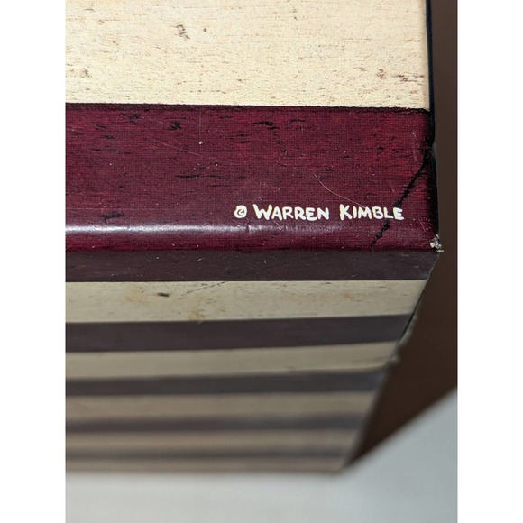 Warren Kimble COLONIAL FLAG Nesting Stacked Boxes Set of 5 Amcal - Picture 6 of 9